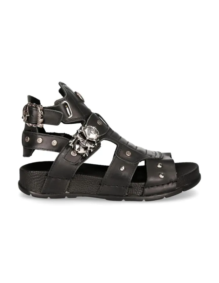 WomenMen Sandal Black MBio17S1 New Rock Sandals WomenMen Sandal Black MBio17S1 New Rock Sandals