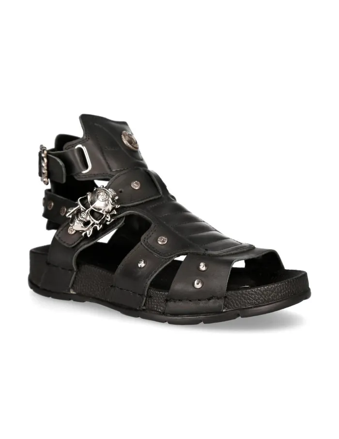 WomenMen Sandal Black MBio17S1 New Rock Sandals WomenMen Sandal Black MBio17S1 New Rock Sandals