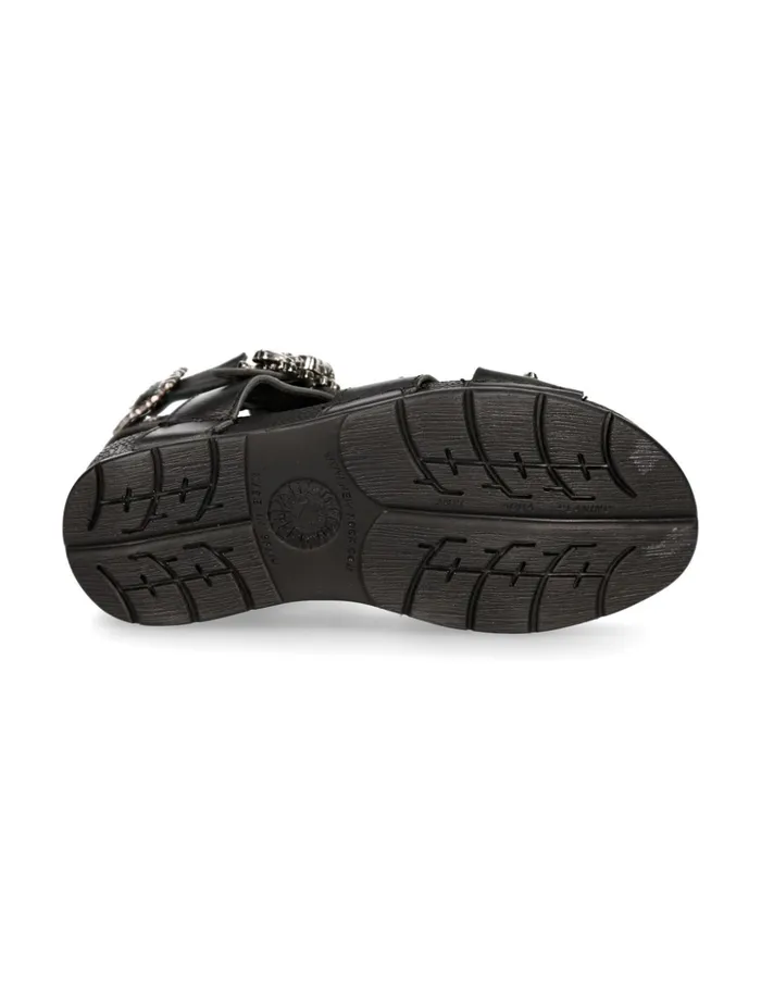 WomenMen Sandal Black MBio17S1 New Rock Sandals WomenMen Sandal Black MBio17S1 New Rock Sandals