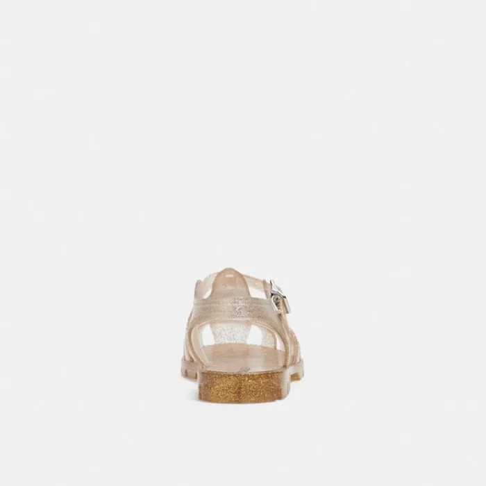 WomenMen Sandals Coach Jelly Fisherman Sandal Gold