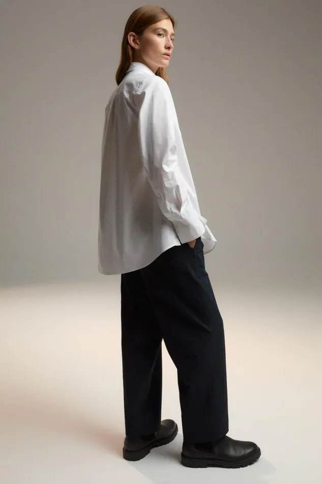 WomenMen White Lea Shirt Ecoalf Onepointzero