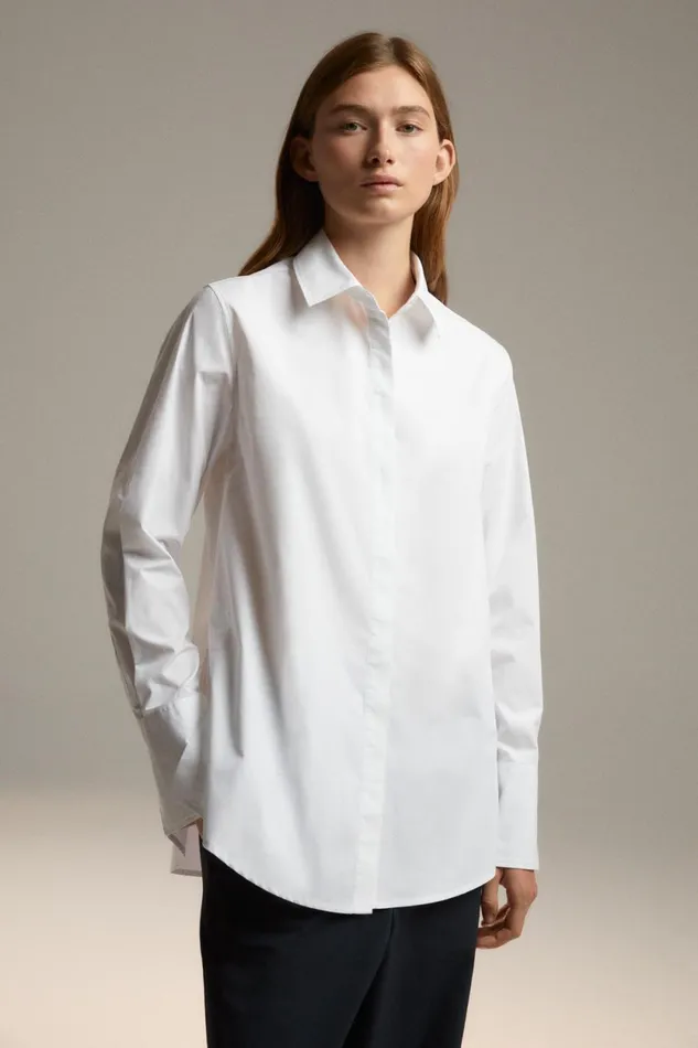 WomenMen White Lea Shirt Ecoalf Onepointzero