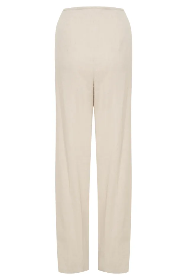 Women Meshki Bottoms Adrina Straight Leg Linen Pant 8211 Natural