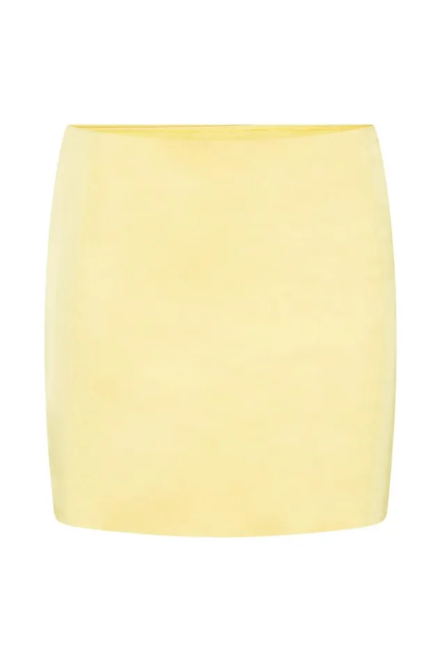 Women Meshki Bottoms Briony Low Rise Mini Skirt 8211 Lemon