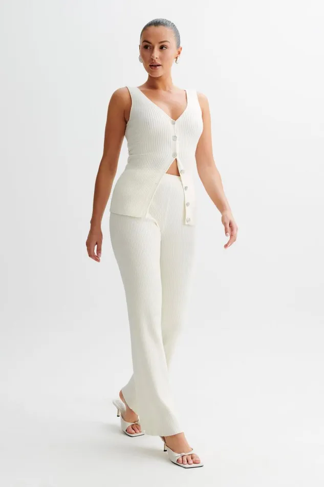 Women Meshki Bottoms Calypso Knit Trousers 8211 Ivory
