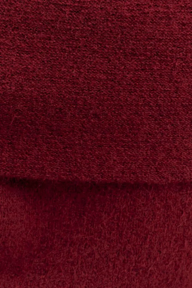 Women Meshki Bottoms Charlotte Knit Maxi Skirt With Overlay 8211 Merlot