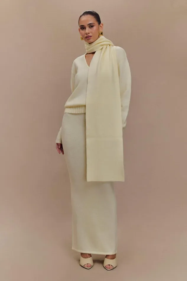 Women Meshki Bottoms Elise Knit Maxi Skirt 8211 Ivory Marle