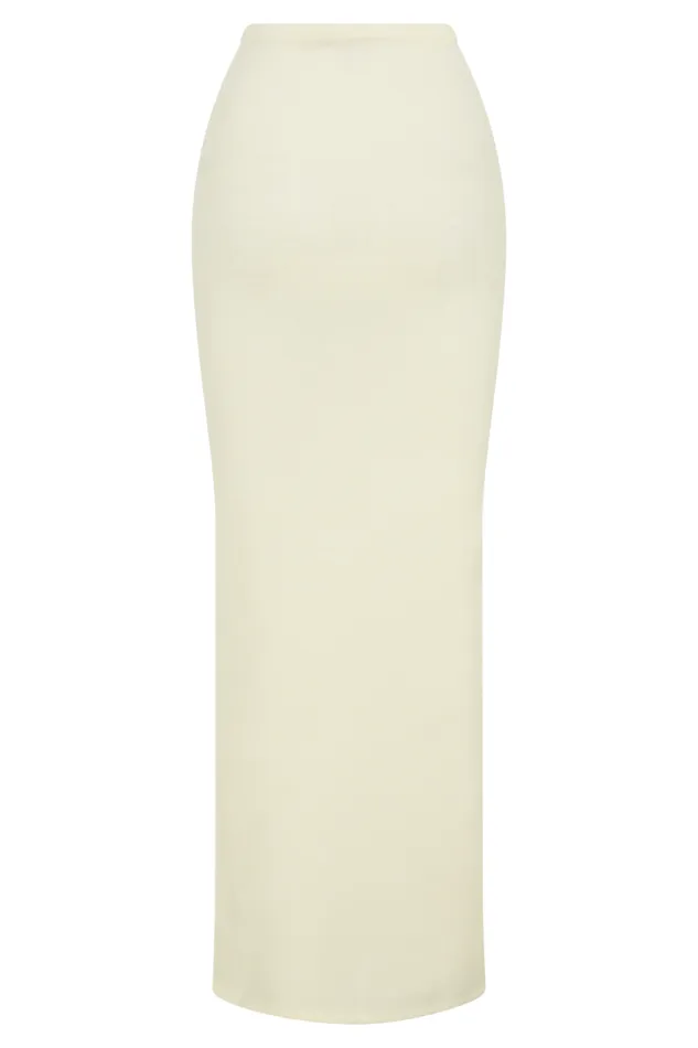 Women Meshki Bottoms Elise Knit Maxi Skirt 8211 Ivory Marle