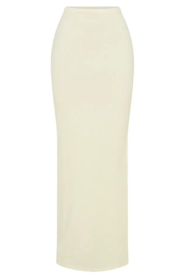 Women Meshki Bottoms Elise Knit Maxi Skirt 8211 Ivory Marle