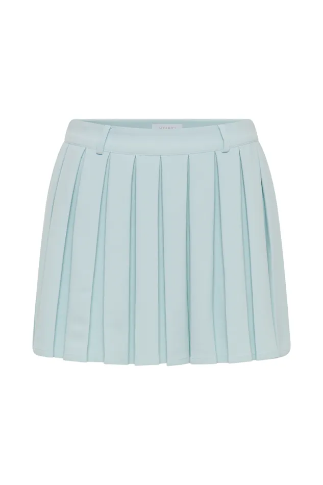 Women Meshki Bottoms Mura Pleated Mini Skirt 8211 Ice Blue