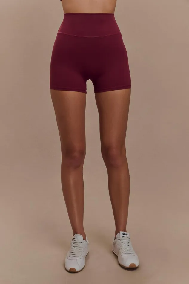 Women Meshki Bottoms Orion Active Bike Shorts 8211 Burgundy