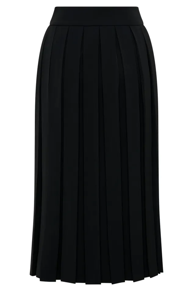 Women Meshki Bottoms Sunny Pleated Midi Skirt 8211 Black