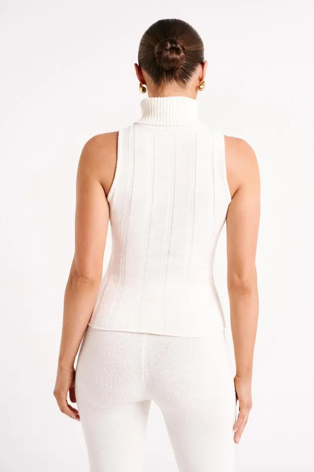 Women Meshki Dresses Angelina Ribbed Turtleneck 8211 Ivory