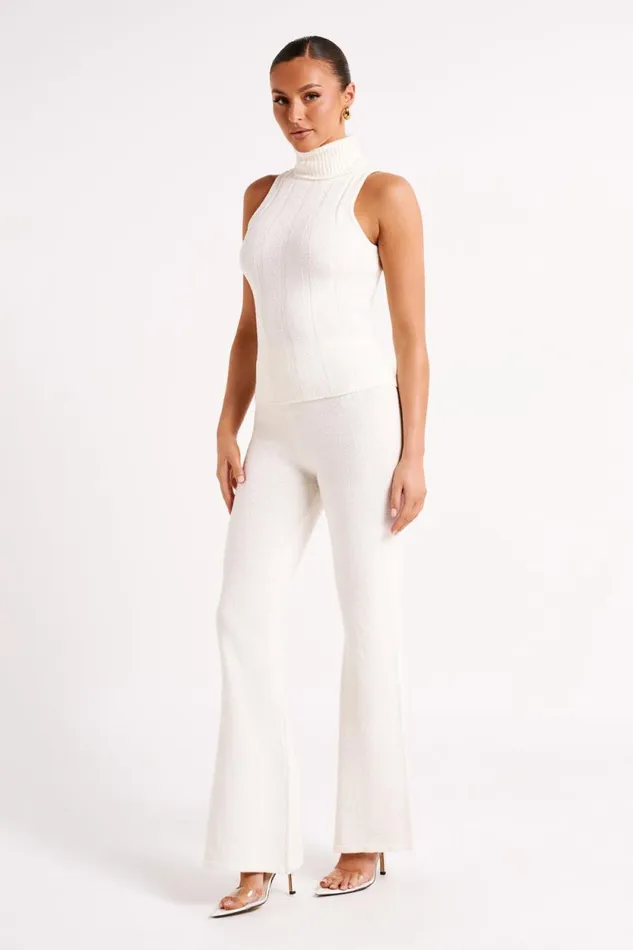 Women Meshki Dresses Angelina Ribbed Turtleneck 8211 Ivory