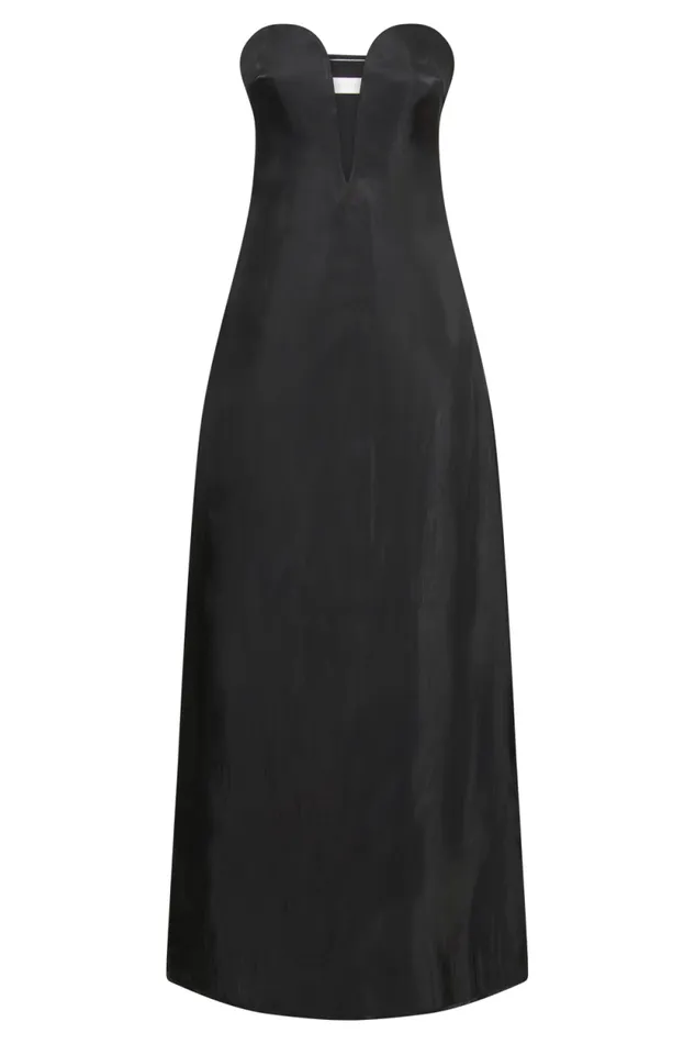 Women Meshki Dresses Chantelle Liquid Satin Midi Dress 8211 Black