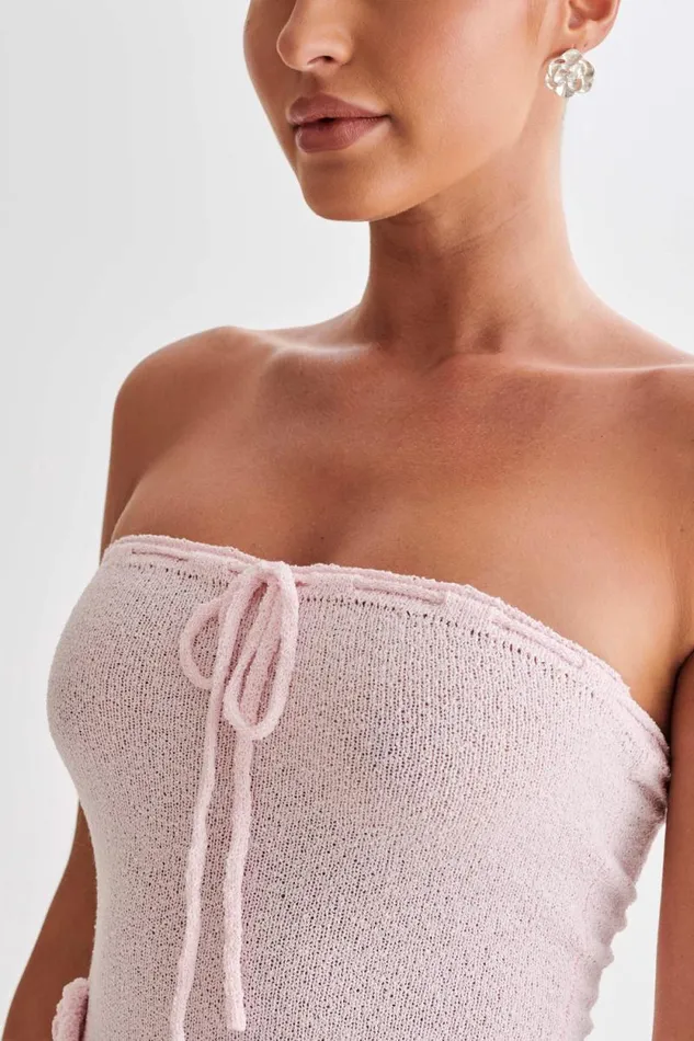 Women Meshki Dresses Connelly Strapless Knit Mini Dress 8211 Fairy Floss Pink
