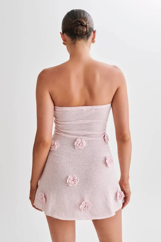 Women Meshki Dresses Connelly Strapless Knit Mini Dress 8211 Fairy Floss Pink