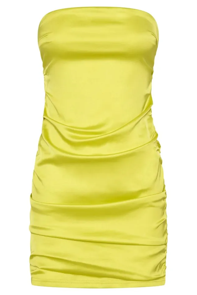 Women Meshki Dresses Corinne Ruched Mini Dress 8211 Fresh Green