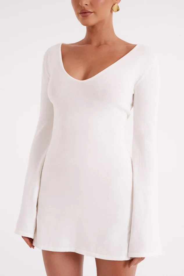 Women Meshki Dresses Jayda Knit Mini Dress 8211 Ivory