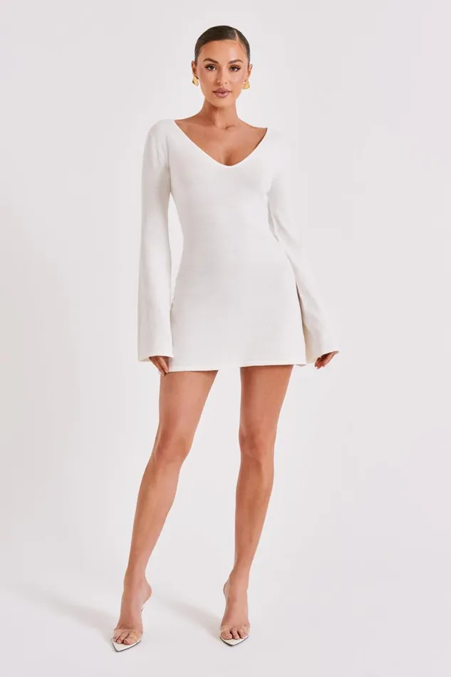 Women Meshki Dresses Jayda Knit Mini Dress 8211 Ivory