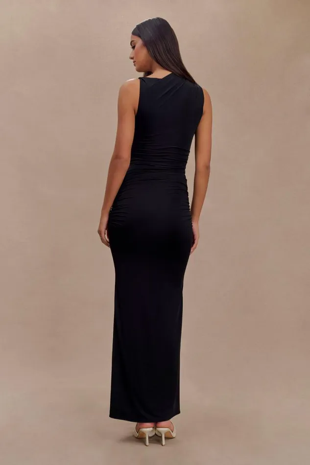 Women Meshki Dresses Kaia Slinky Cut Out Maxi Dress 8211 Black