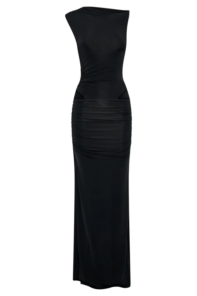 Women Meshki Dresses Kaia Slinky Cut Out Maxi Dress 8211 Black
