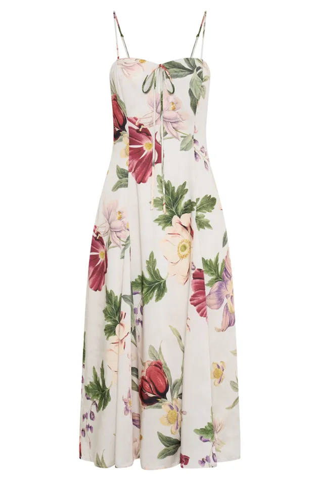 Women Meshki Dresses Luciana Satin Midi Dress 8211 Bella Rosa Print
