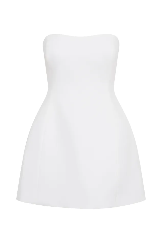 Women Meshki Dresses Neeka Strapless Bow Back Mini Dress 8211 White