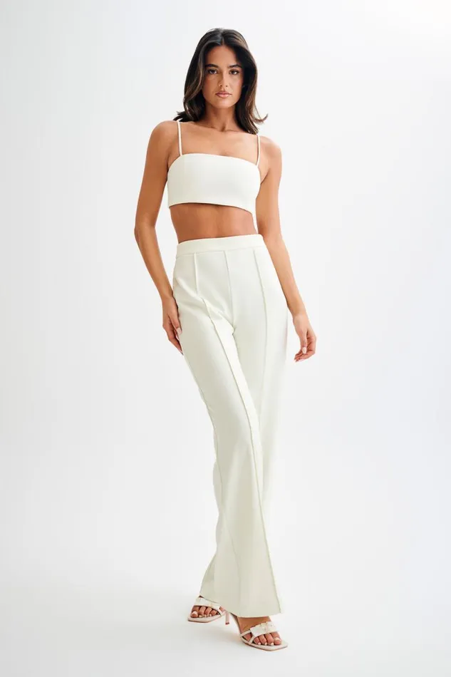 Women Meshki Dresses Perry Suiting Crop Top 8211 Ivory