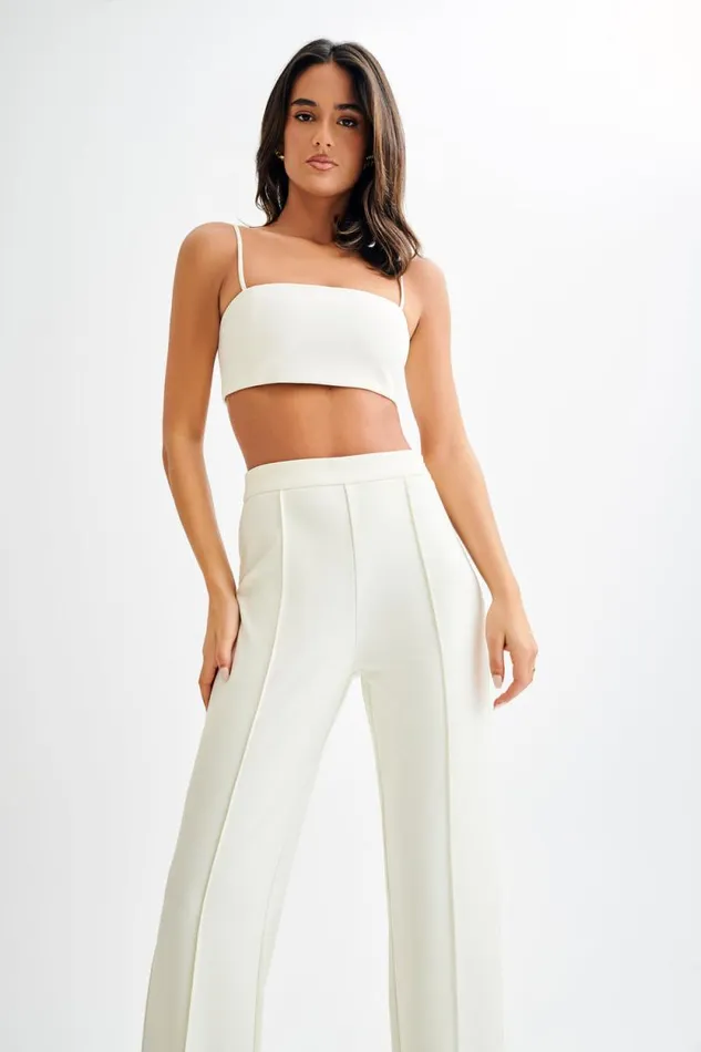 Women Meshki Dresses Perry Suiting Crop Top 8211 Ivory
