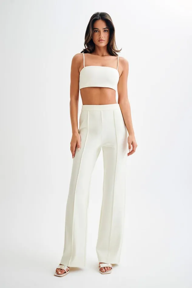 Women Meshki Dresses Perry Suiting Crop Top 8211 Ivory