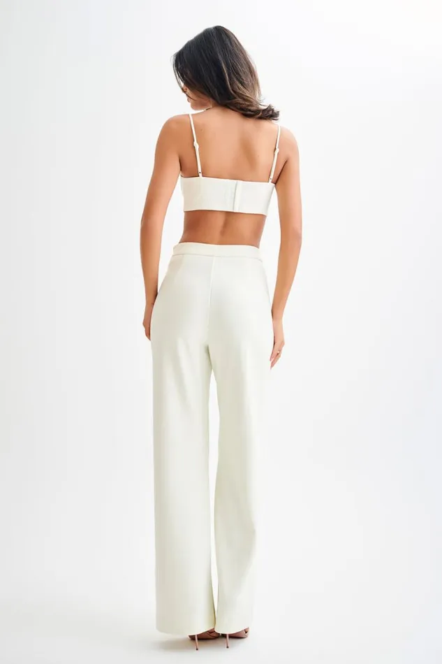 Women Meshki Dresses Perry Suiting Crop Top 8211 Ivory