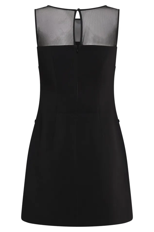 Women Meshki Dresses Posie Suiting Belted Mini Dress 8211 Black