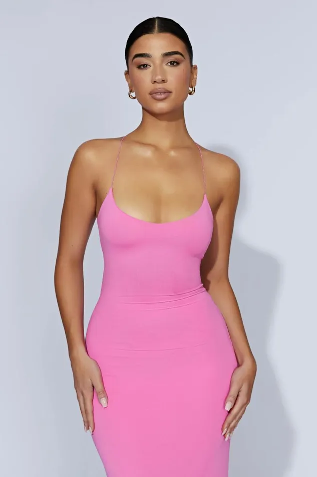 Women Meshki Dresses Sabine Backless Maxi Dress 8211 Bubblegum Pink