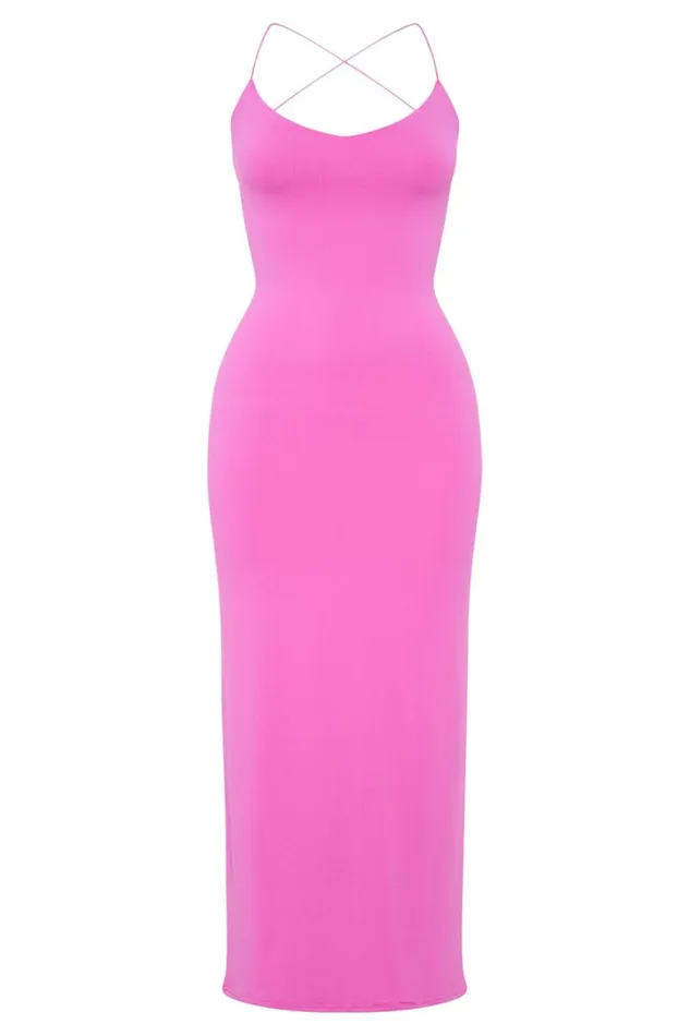 Women Meshki Dresses Sabine Backless Maxi Dress 8211 Bubblegum Pink