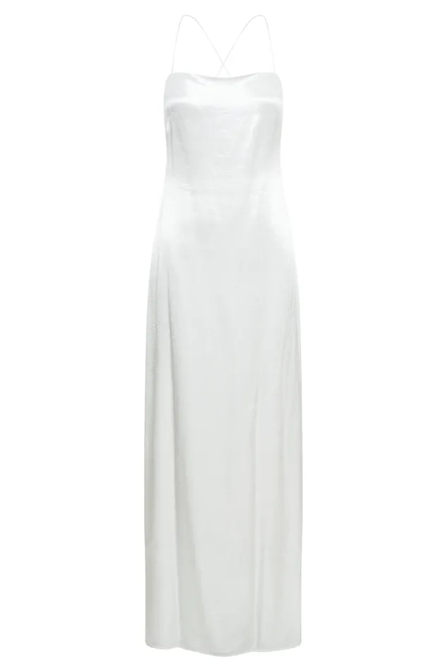 Women Meshki Dresses Whitney Wetlook Maxi Dress 8211 White