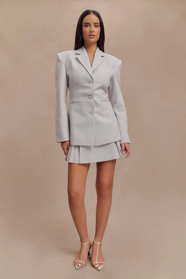 Women Meshki Outerwear Bellamy Cinched Blazer 8211 Grey