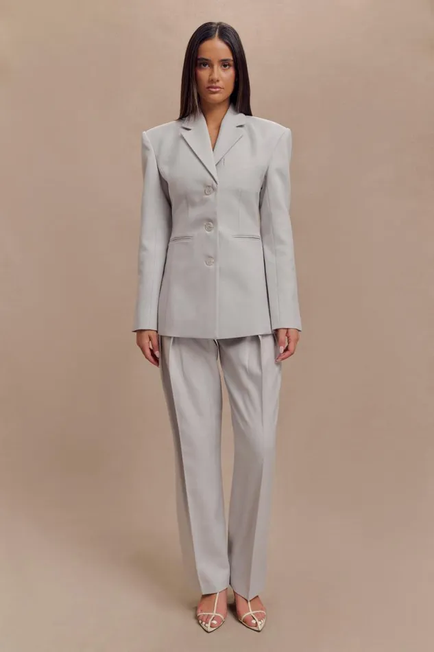 Women Meshki Outerwear Bellamy Cinched Blazer 8211 Grey