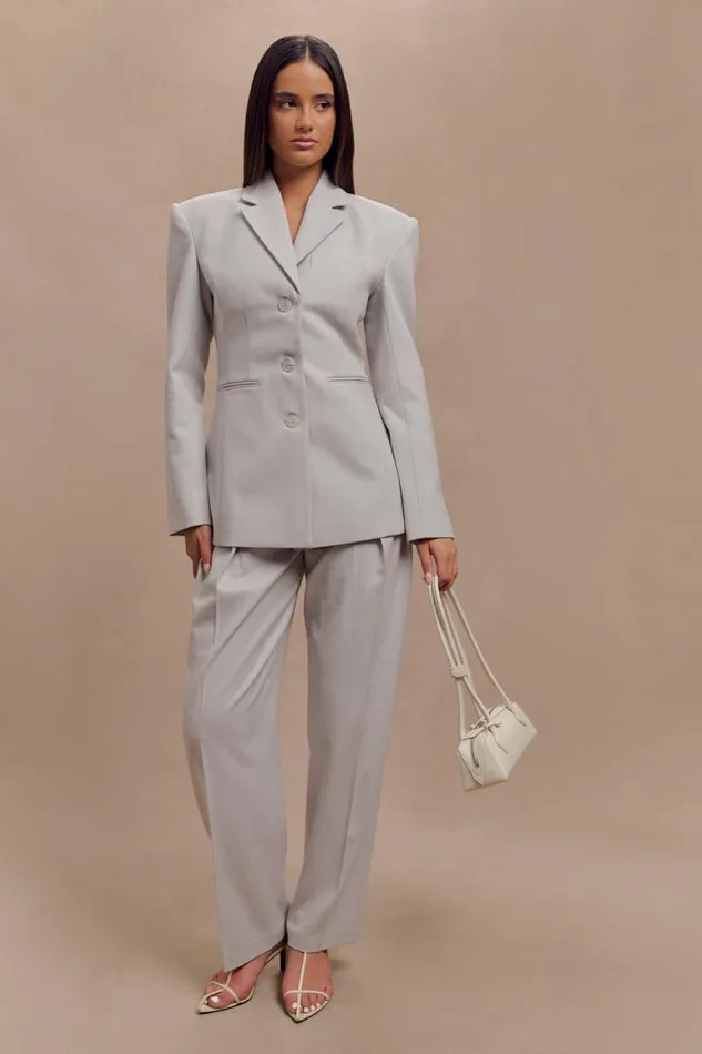 Women Meshki Outerwear Bellamy Cinched Blazer 8211 Grey