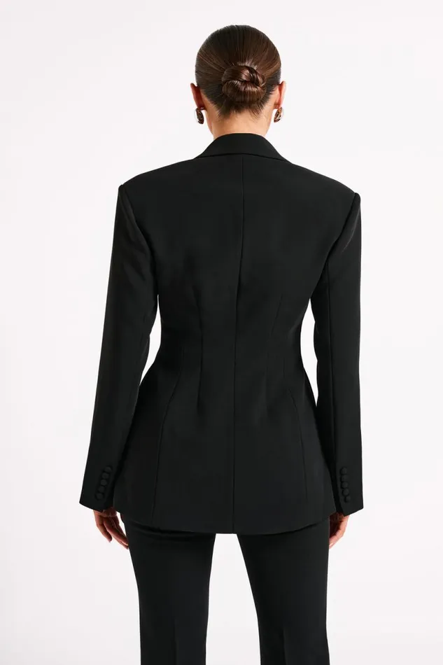 Women Meshki Outerwear Greer Hourglass Suiting Blazer 8211 Black