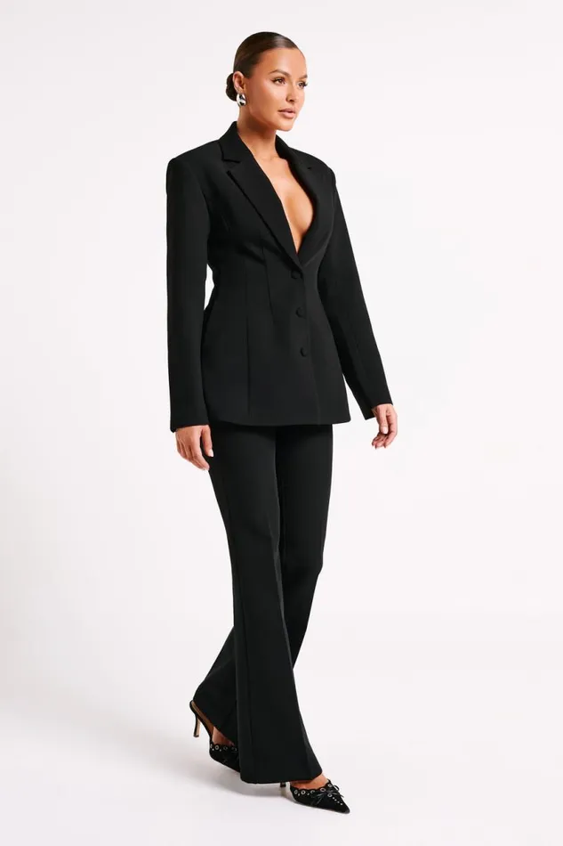 Women Meshki Outerwear Greer Hourglass Suiting Blazer 8211 Black