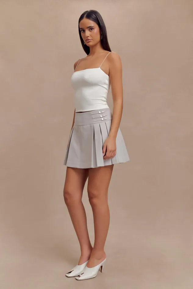 Women Meshki Tops Arya Longline Spaghetti Strap Top 8211 White