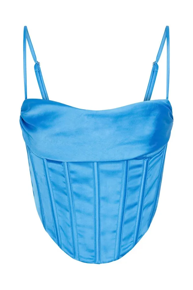Women Meshki Tops Cyra Corset Top 8211 Azure Blue