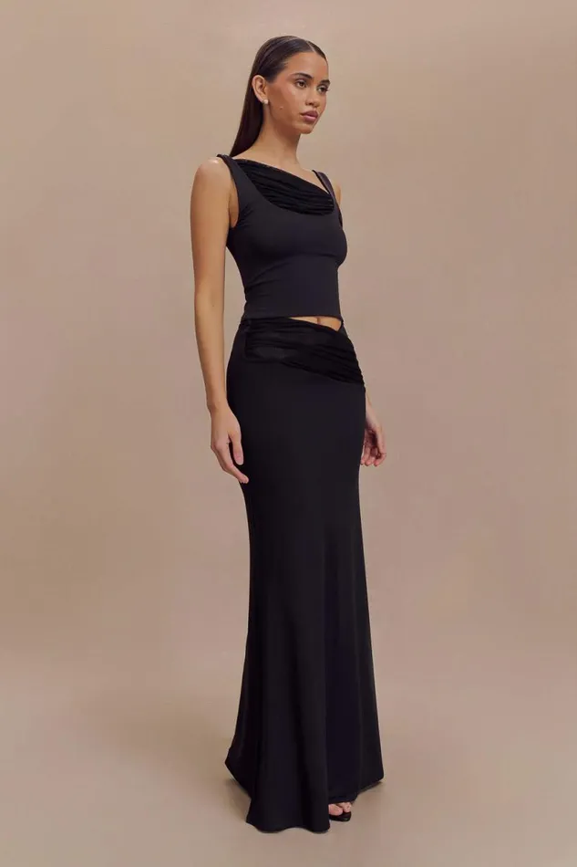 Women Meshki Tops Jules Recycled Nylon And Mesh Sleeveless Top 8211 Black