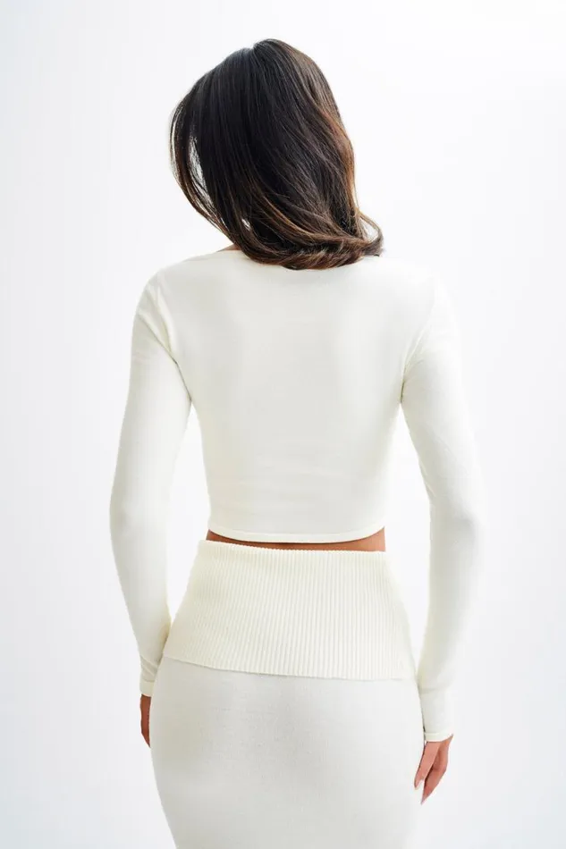 Women Meshki Tops Karlie Off Shoulder Knit Top 8211 Ivory