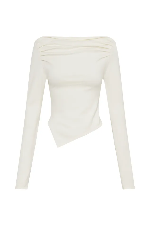 Women Meshki Tops Karlie Off Shoulder Knit Top 8211 Ivory