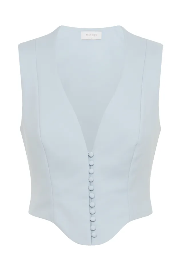Women Meshki Tops Keely Cotton Sleeveless Top 8211 Sky Blue