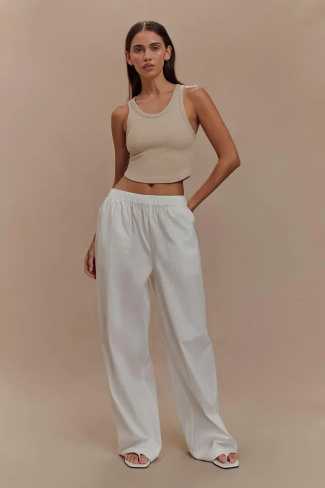 Women Meshki Tops Morgana Ribbed Tank Top 8211 Neutral Marle
