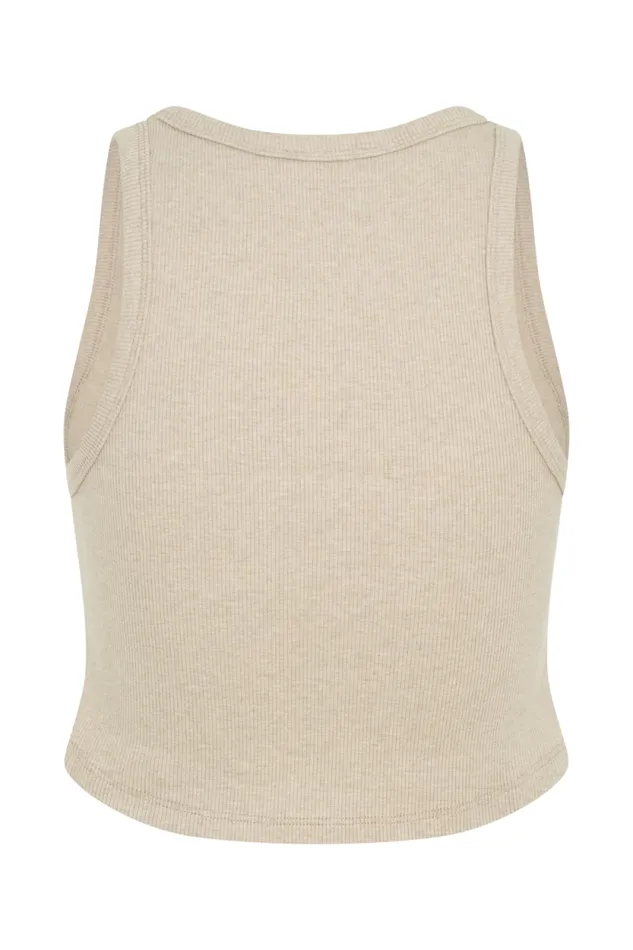 Women Meshki Tops Morgana Ribbed Tank Top 8211 Neutral Marle