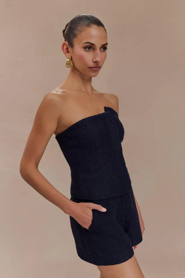 Women Meshki Two Piece Sets Parker Boucle Shorts 8211 Midnight Blue